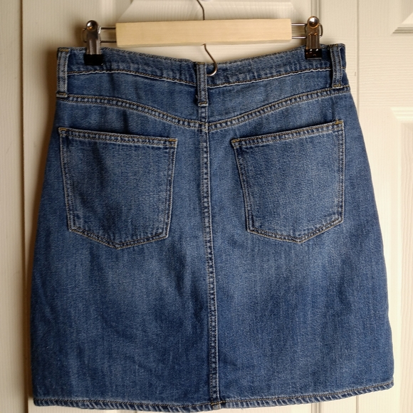 GAP Jean Skirt Size 27 Vintage Retro Knee Length Blue REtro - Picture 5 of 7